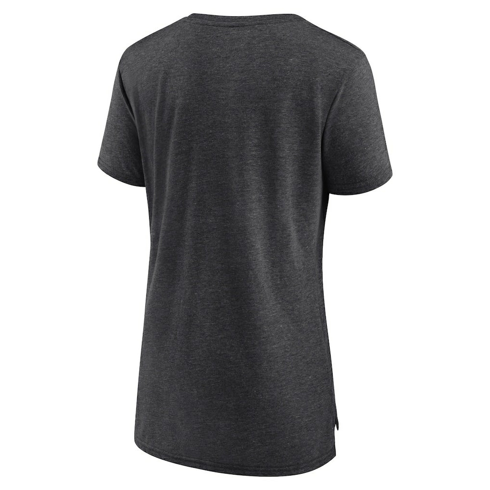 Pittsburgh Steelers Women's Vintage Arch Tri-Blend T-Shirt Charcoal