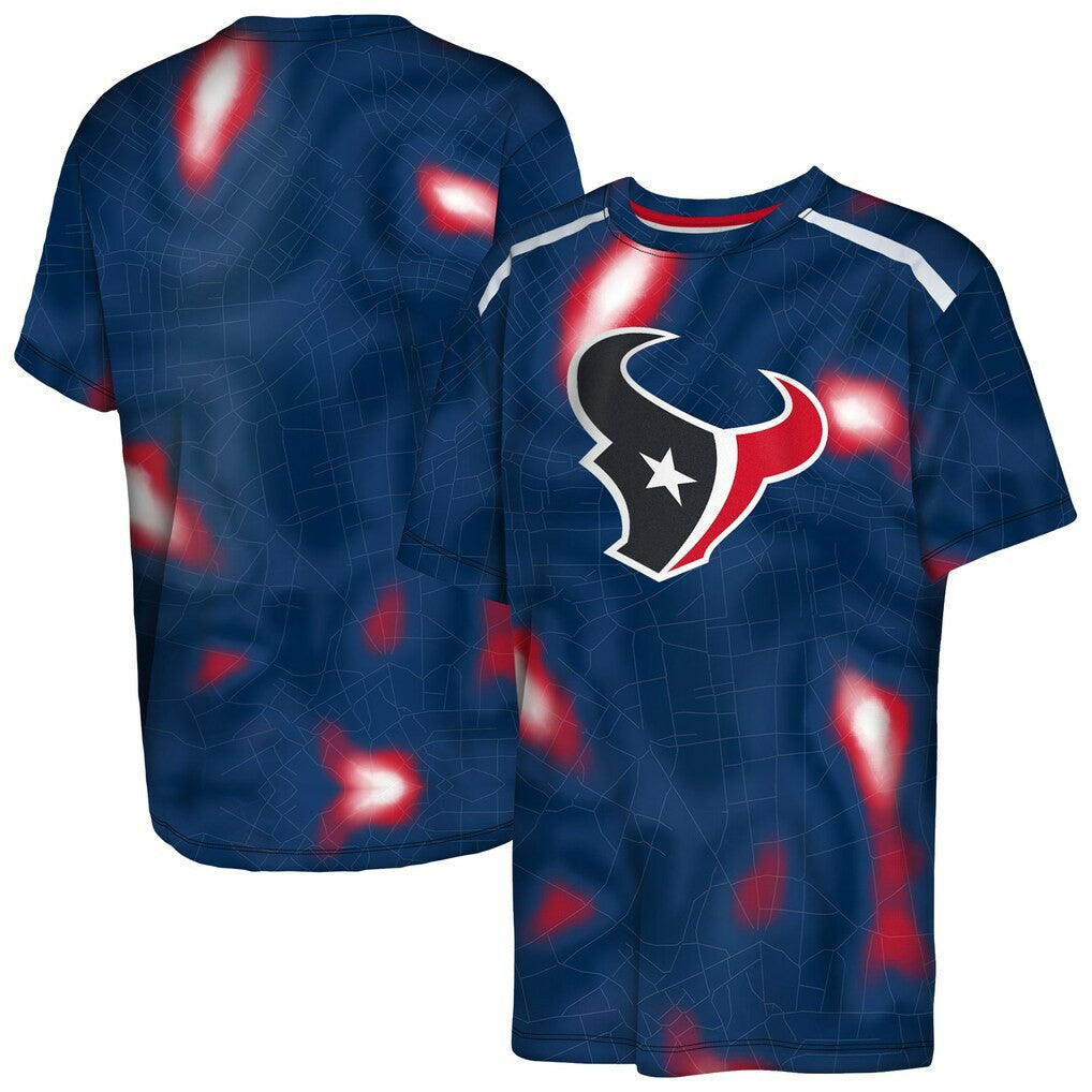 Houston Texans Outerstuff Youth End Zone Dri-Tek T-Shirt Navy