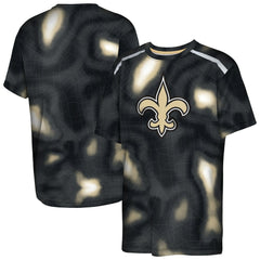 New Orleans Saints Outerstuff Youth End Zone Dri-Tek T-Shirt Black