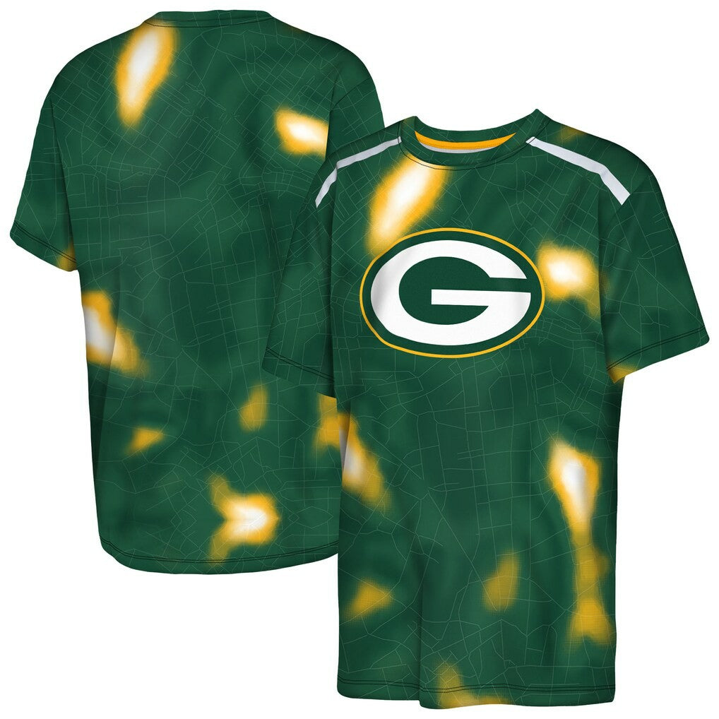 Green Bay Packers Outerstuff Youth End Zone Dri-Tek T-Shirt Green