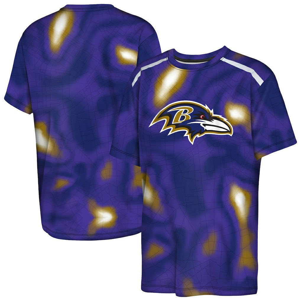 Baltimore Ravens Outerstuff Youth End Zone Dri-Tek T-Shirt Purple