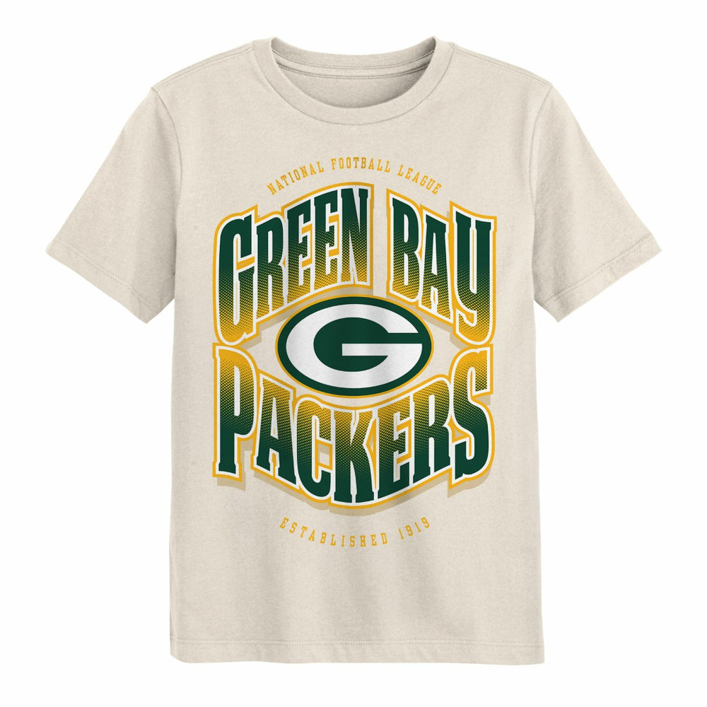 Green Bay Packers Outerstuff Youth Huddle T-Shirt Cream