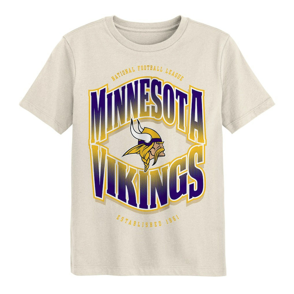 Minnesota Vikings Outerstuff Youth Huddle T-Shirt Cream