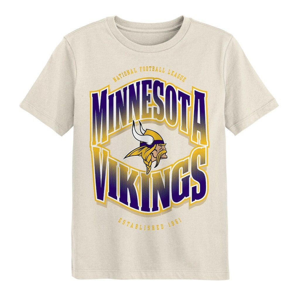 Minnesota Vikings Outerstuff Youth Huddle T-Shirt Cream
