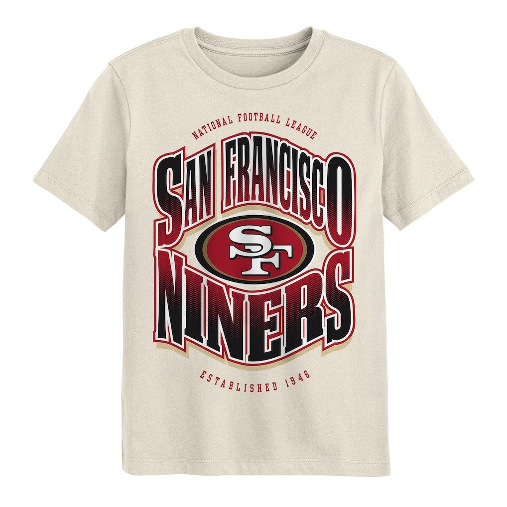San Francisco 49ers Outerstuff Youth Huddle T-Shirt Cream