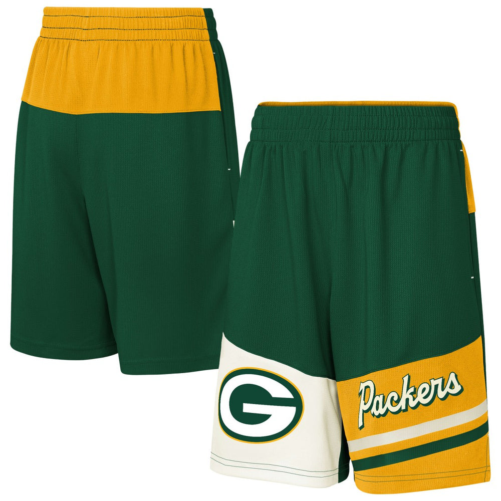 Green Bay Packers Youth Fandemonium Mesh Shorts Green