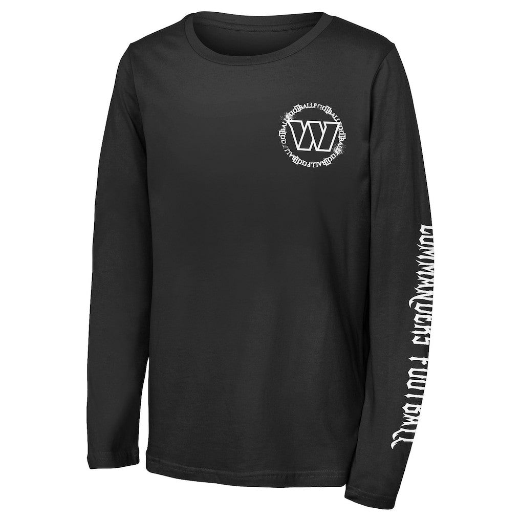 Washington Commanders Outerstuff Youth Rumble Long Sleeve T-Shirt Black