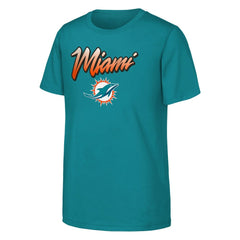 Miami Dolphins Outerstuff Youth Team Spirit T-Shirt Aqua