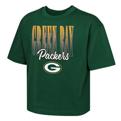 Green Bay Packers Outerstuff Girls Youth Big City Boxy T-Shirt Green