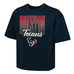Houston Texans Outerstuff Girls Youth Big City Boxy T-Shirt Navy