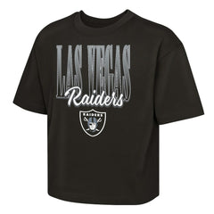 Las Vegas Raiders Outerstuff Girls Youth Big City Boxy T-Shirt Black