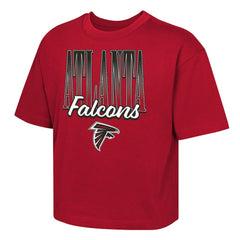 Atlanta Falcons Outerstuff Girls Youth Big City Boxy T-Shirt Red