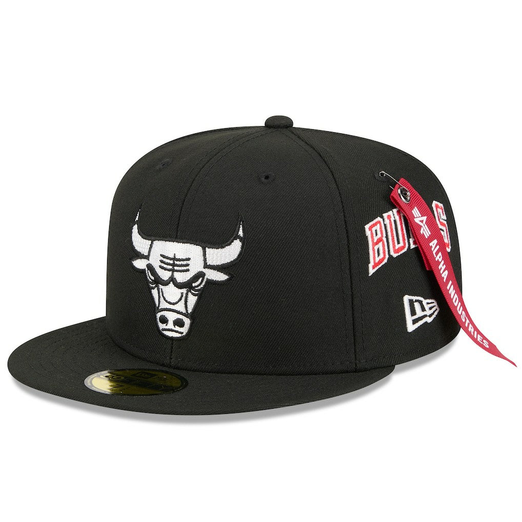Chicago Bulls x Alpha Industries 59FIFTY Fitted Hat Black