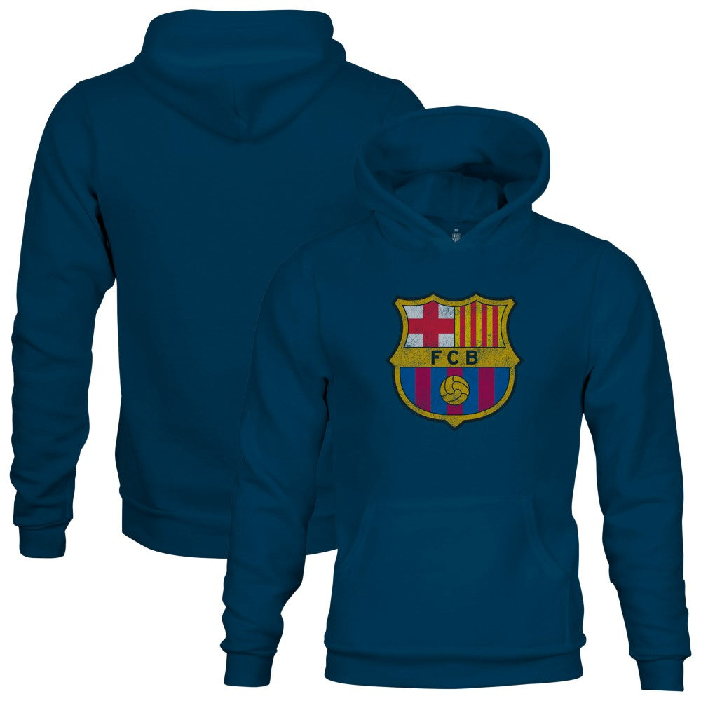 Barcelona 1863FC Youth Color Badge Fleece Pullover Hoodie Navy shop