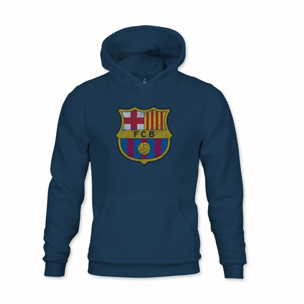 Barcelona 1863FC Youth Color Badge Fleece Pullover Hoodie Navy shop