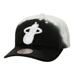 Miami Heat Dip Dye Pro Crown Adjustable Hat Black/White