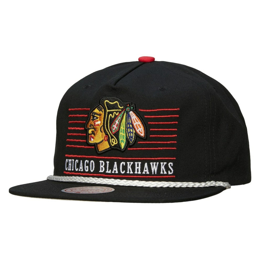 NHL Chicago Blackhawks Mitchell & Ness Ascend Deadstock Snapback Hat - Black