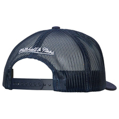 NHL Seattle Kraken Mitchell & Ness Gridlock Trucker Adjustable Hat - White/Deep Sea Blue