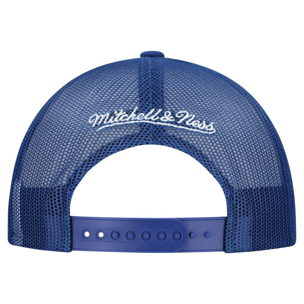 NHL Toronto Maple Leafs Mitchell & Ness Gridlock Trucker Adjustable Hat - White/Blue