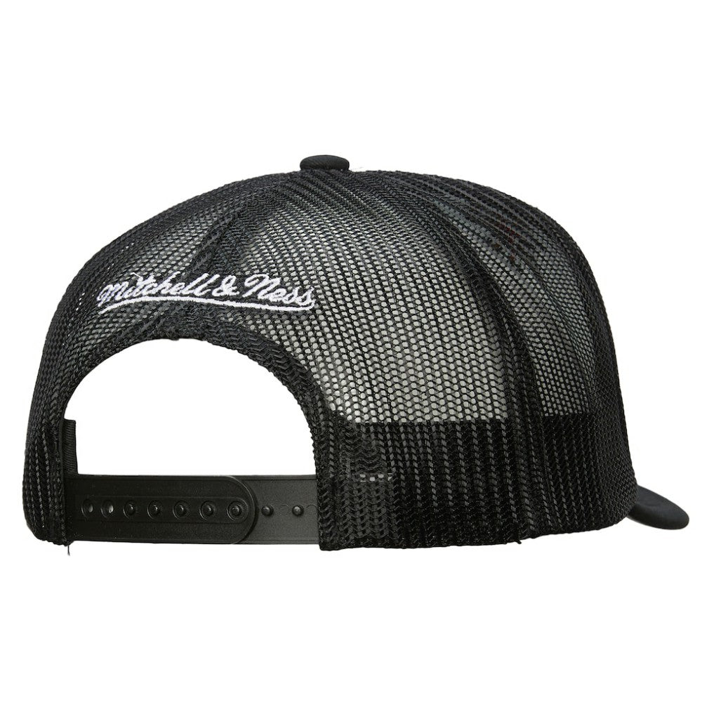 NHL Vegas Golden Knights Mitchell & Ness Gridlock Trucker Adjustable Hat - White/Black