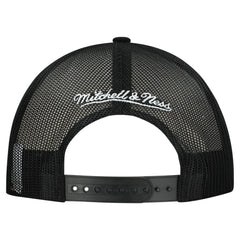 NHL Chicago Blackhawks Mitchell & Ness Gridlock Trucker Adjustable Hat - White/Black
