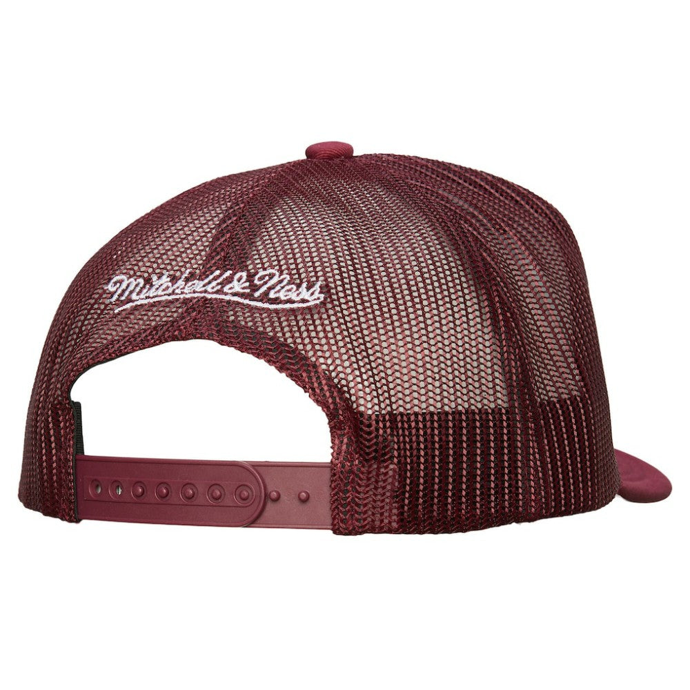 NHL Colorado Avalanche Mitchell & Ness Gridlock Trucker Adjustable Hat - White/Burgundy