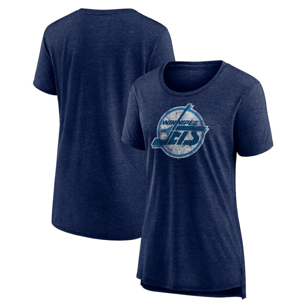 NHL Winnipeg Jets Women's Slow Whistle Tri-Blend T-Shirt - Navy