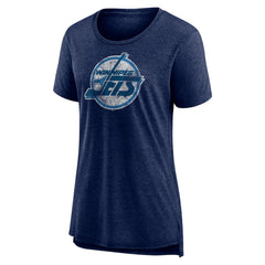 NHL Winnipeg Jets Women's Slow Whistle Tri-Blend T-Shirt - Navy