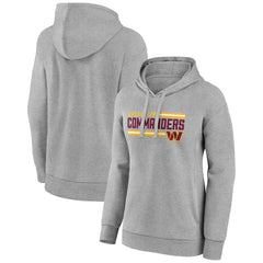 Washington Commanders Women's On Side Stripe Pullover Hoodie Gray