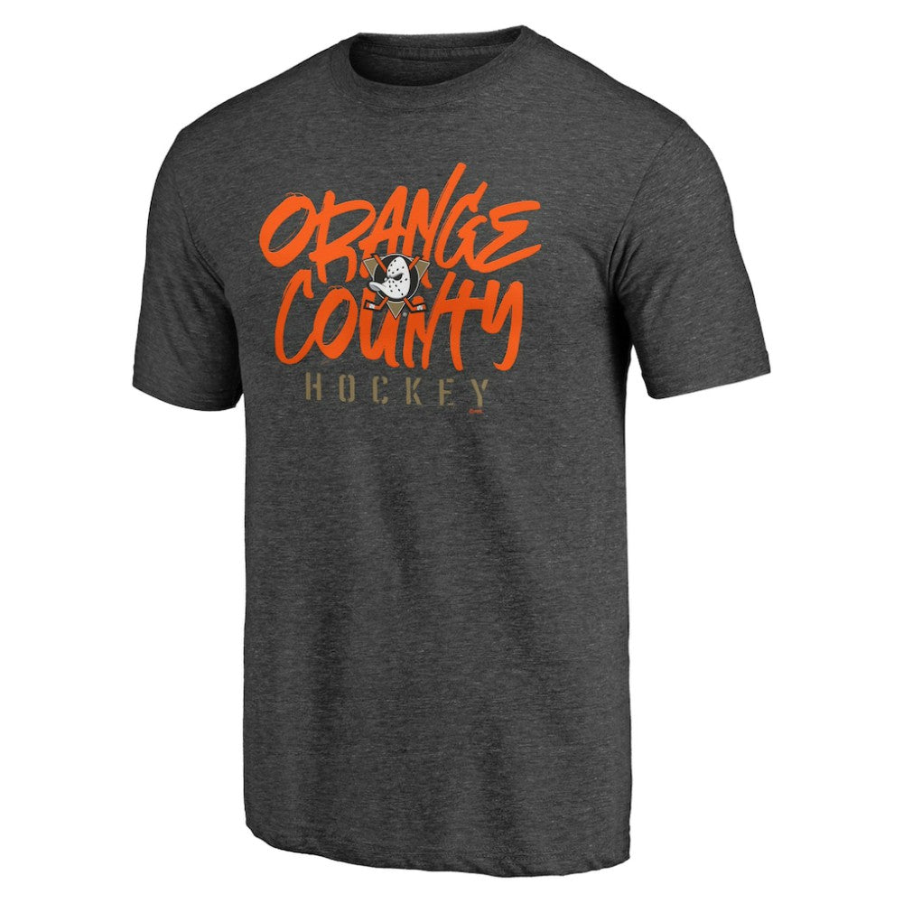 NHL Anaheim Ducks Shoot to Score Tri-Blend T-Shirt - Charcoal