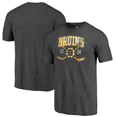 NHL Boston Bruins Line Shift Tri-Blend T-Shirt - Charcoal