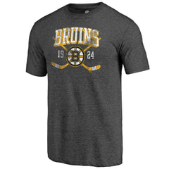 NHL Boston Bruins Line Shift Tri-Blend T-Shirt - Charcoal
