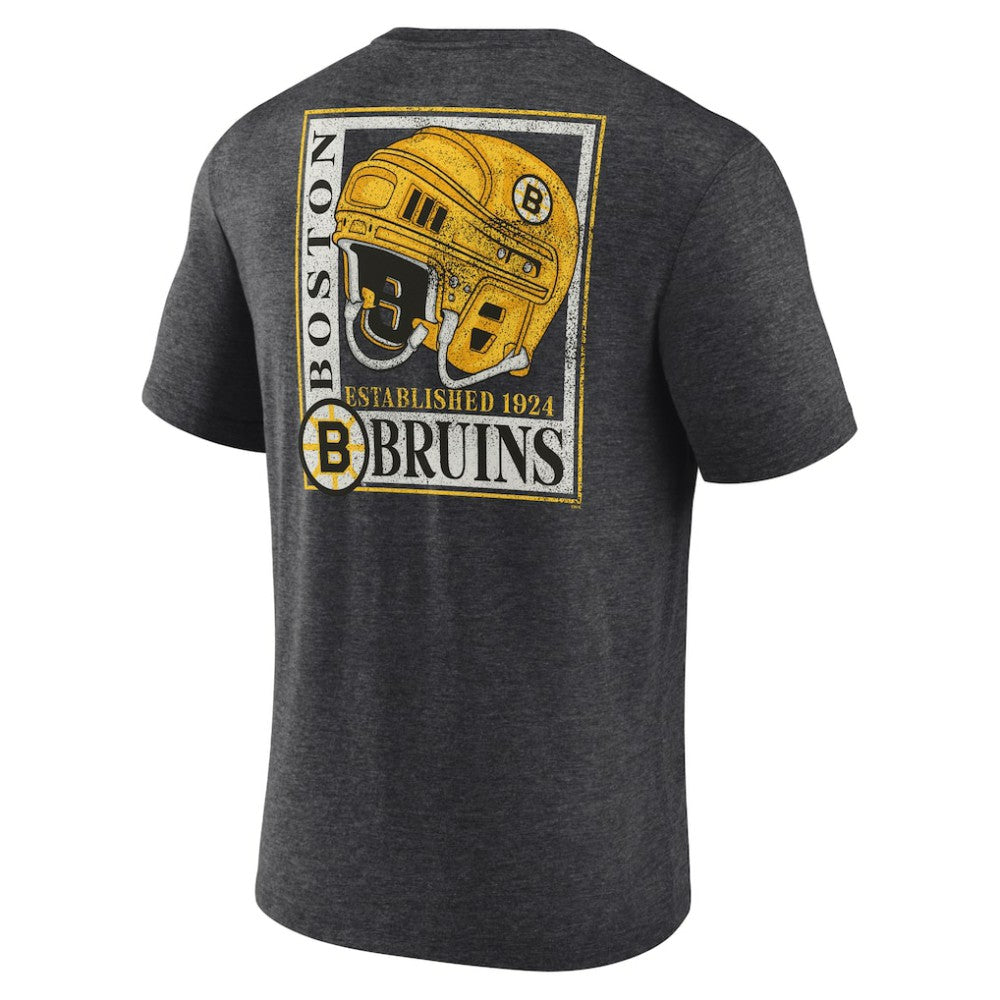 NHL Boston Bruins Earnest Will Tri-Blend T-Shirt - Charcoal