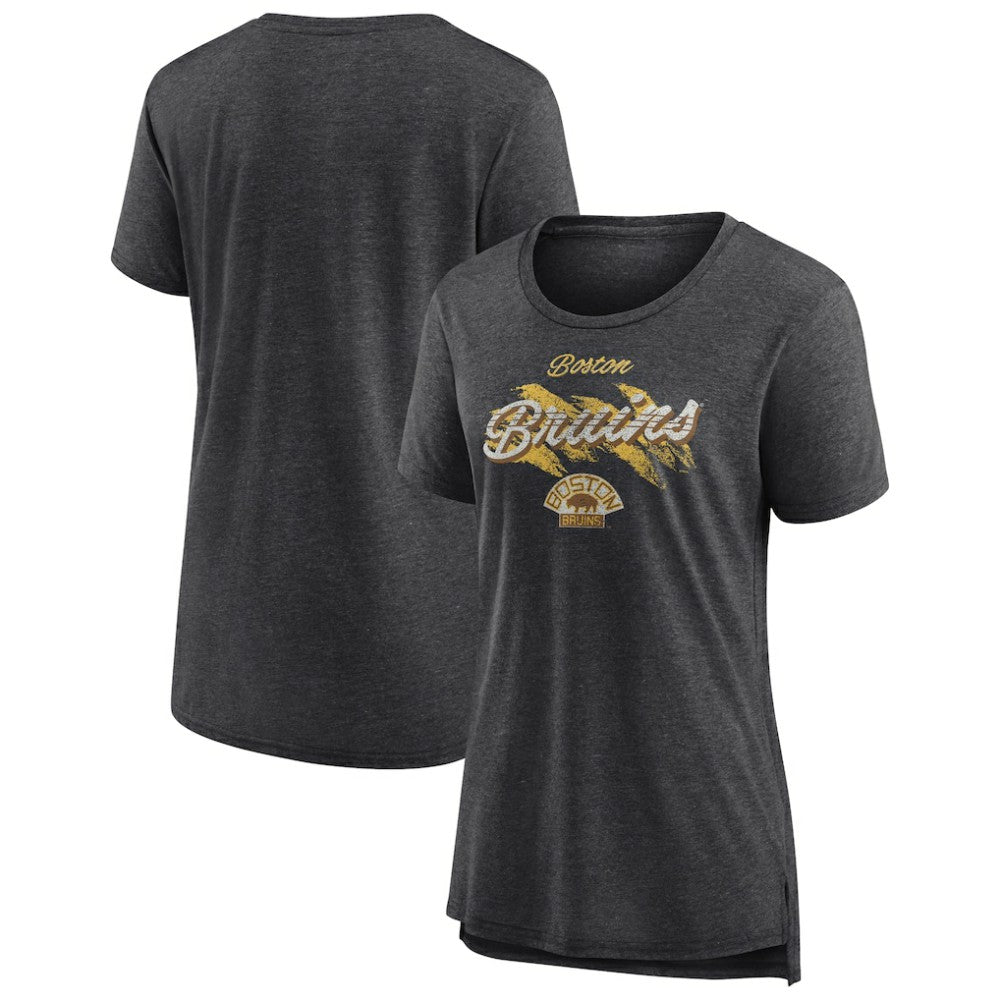 NHL Boston Bruins Women's Hit the Ice Tri-Blend T-Shirt - Gray