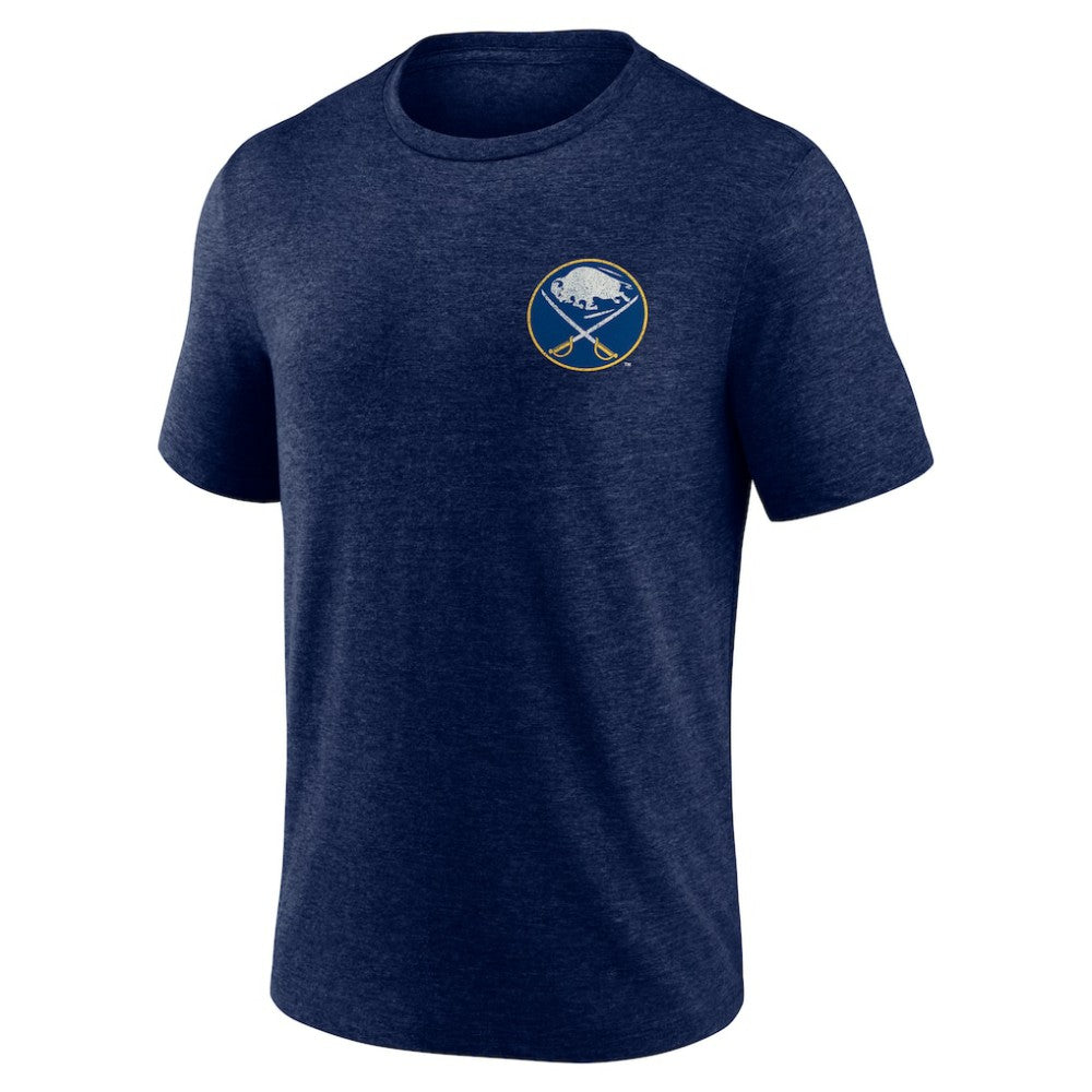 NHL Buffalo Sabres Earnest Will Tri-Blend T-Shirt - Navy