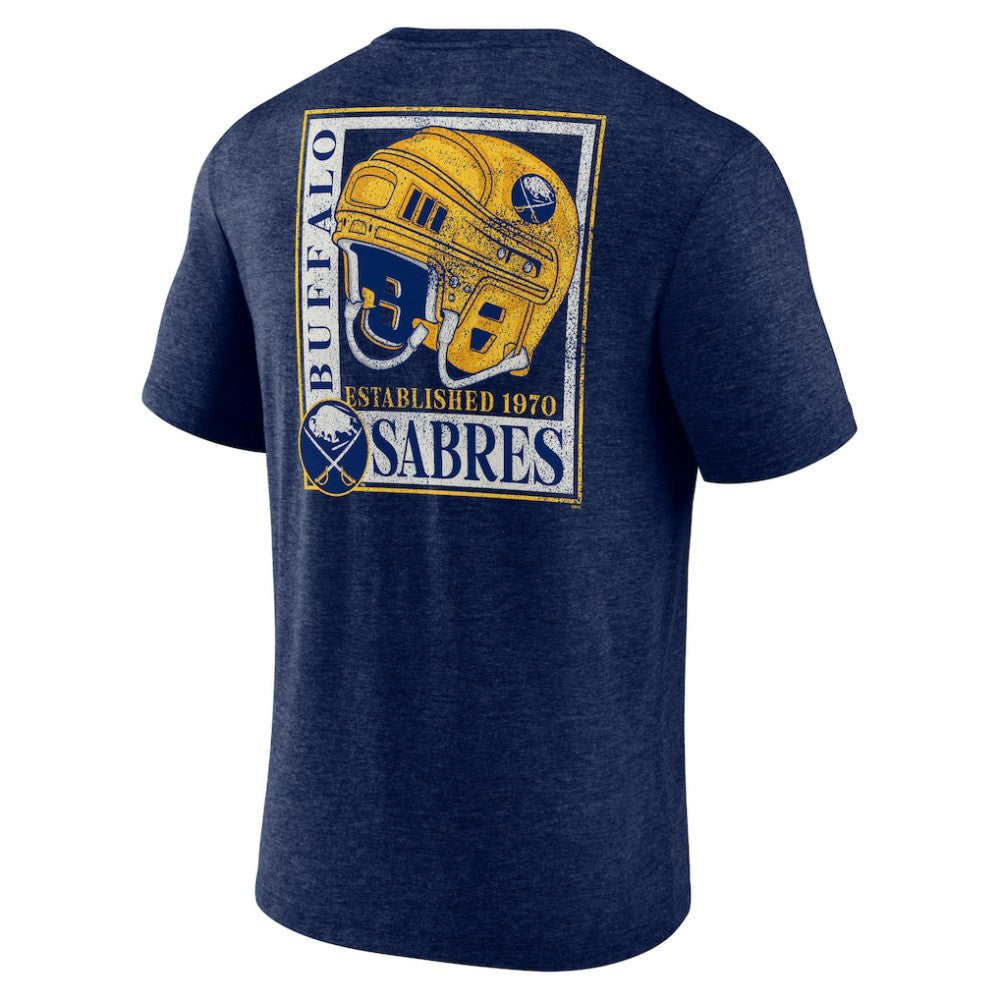 NHL Buffalo Sabres Earnest Will Tri-Blend T-Shirt - Navy