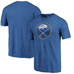 NHL Buffalo Sabres Distressed Logo Tri-Blend T-Shirt - Royal