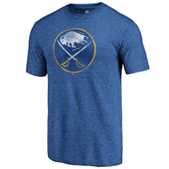 NHL Buffalo Sabres Distressed Logo Tri-Blend T-Shirt - Royal