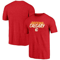 NHL Calgary Flames Shoot to Score Tri-Blend T-Shirt - Red