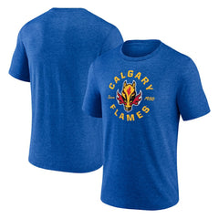NHL Calgary Flames Represent Tri-Blend T-Shirt - Blue