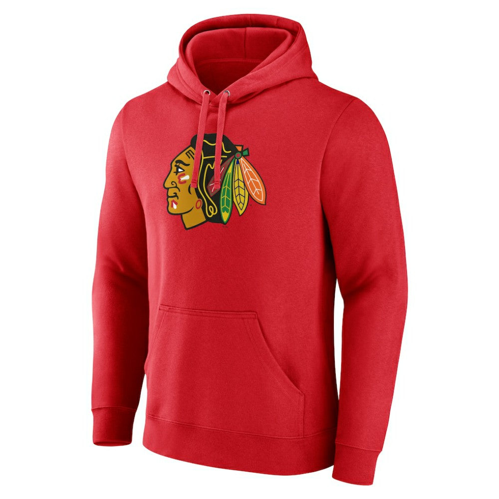 NHL Chicago Blackhawks Primary Logo Pullover Hoodie - Red