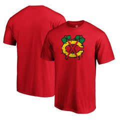 NHL Chicago Blackhawks Splatter Logo T-Shirt - Red