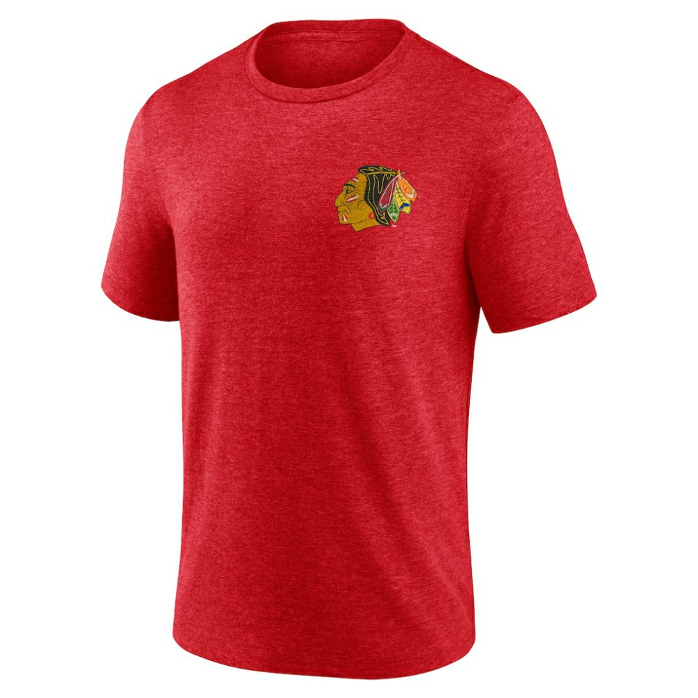 NHL Chicago Blackhawks Earnest Will Tri-Blend T-Shirt - Red