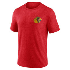 NHL Chicago Blackhawks Earnest Will Tri-Blend T-Shirt - Red