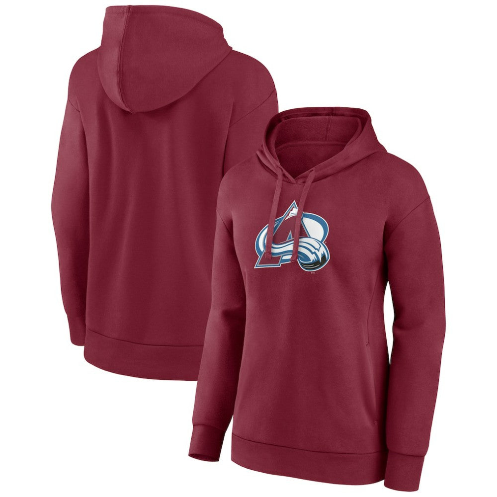 NHL Colorado Avalanche Women's Primary Logo Pullover Hoodie - Burgundy