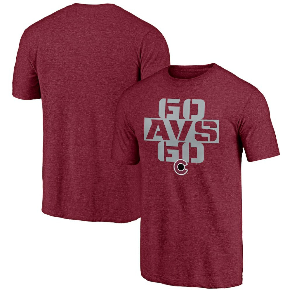 NHL Colorado Avalanche Shoot to Score Tri-Blend T-Shirt - Burgundy