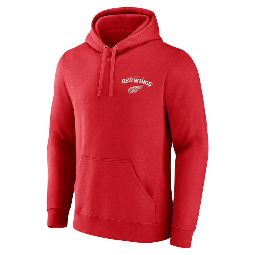 NHL Detroit Red Wings Team Lockup Pullover Hoodie - Red