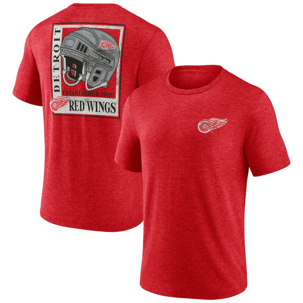 NHL Detroit Red Wings Earnest Will Tri-Blend T-Shirt - Red