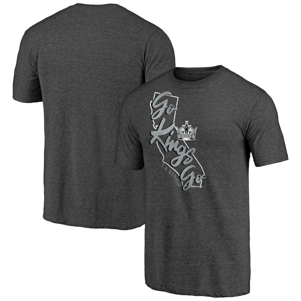 NHL Los Angeles Kings Shoot to Score Tri-Blend T-Shirt - Charcoal