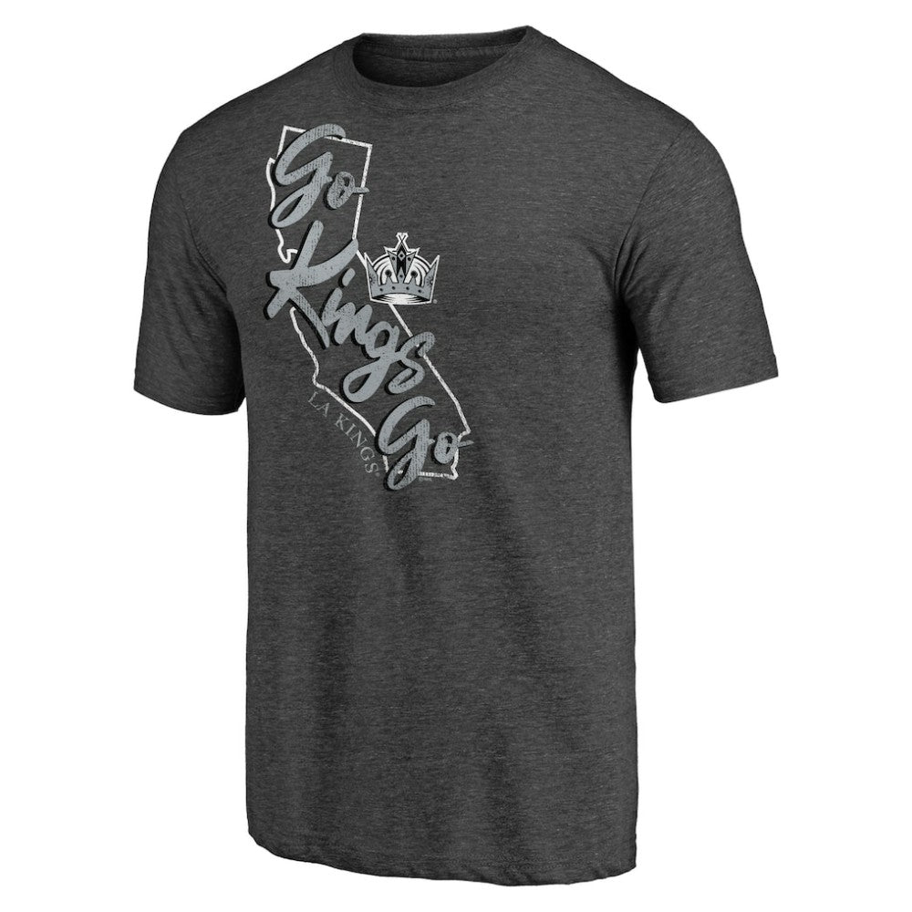 NHL Los Angeles Kings Shoot to Score Tri-Blend T-Shirt - Charcoal